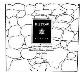 RISTOW ESTATE 1998 CABERNET SAUVIGNON QUINTA DE PEDROS VINEYARD NAPA VALLEY BRUNNO RISTOW