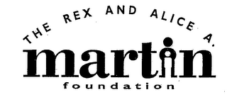 THE REX AND ALICE A. MARTIN FOUNDATION