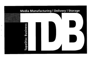 TDB MEDIA MANUFACTURING DELIVERY STORAGE TAPEDISC BUSINESS