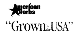 AMERICAN HERBS "GROWN IN THE USA"