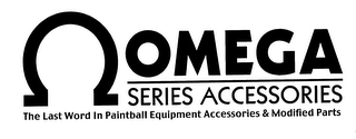 OMEGA SERIES ACCESSORIES THE LAST WORD IN PAINTBALL EQUIPMENT ACCESSORIES & MODIFIED PARTS