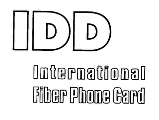 IDD INTERNATIONAL FIBER PHONE CARD