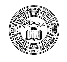 AMERICAN COLLEGE OF PHYSICIANS-AMERICAN SOCIETY OF INTERNAL MEDICINE INC 1998 AMERICAN COLLEGE OF PHYSICIANS INC 1915