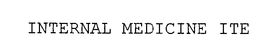 INTERNAL MEDICINE ITE