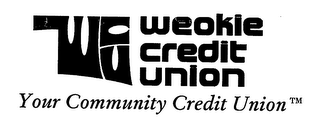 WCU WEOKIE CREDIT UNION YOUR COMMUNITY CREDIT UNION