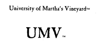 UMV UNIVERSITY OF MARTHA'S VINEYARD