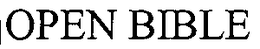OPEN BIBLE CHURCHES