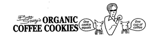 BUZZ STRONG'S ORGANIC COFFEE COOKIES ONE COOKIE EQUALS ONE CUP OF COFFEE