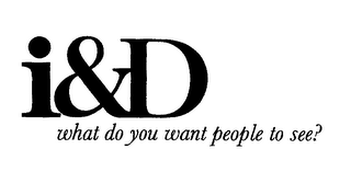 I&D WHAT DO YOU WANT PEOPLE TO SEE?