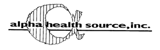 ALPHA HEALTH SOURCE, INC. A