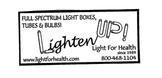 FULL SPECTRUM LIGHT BOXES, TUBES & BULBS! LIGHTEN UP!