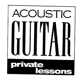 ACOUSTIC GUITAR PRIVATE LESSONS