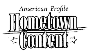 AMERICAN PROFILE HOMETOWN CONTENT