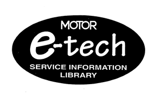 MOTOR E-TECH SERVICE INFORMATION LIBRARY