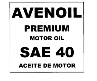 AVENOIL PREMIUM MOTOR OIL SAE 40 ACEITE DE MOTOR