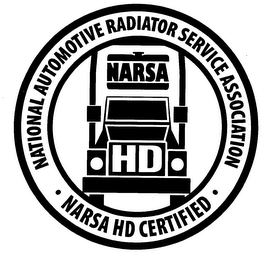 NATIONAL AUTOMOTIVE RADIATOR SERVICE ASSOCIATION NARSA HD CERTIFIED