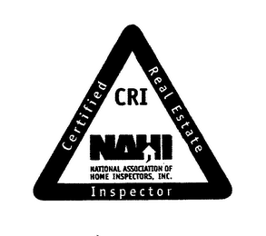 NAHI CRI NATIONAL ASSOCIATION OF HOME INSPECTORS, INC. CERTIFIED REAL ESTATE INSPECTOR