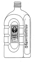 JAGERMEISTER AUSZUG EDELSTER KRAUTER KRAUTER LIQUEUR MAST JAGERMEISTER AG WOLFENBUTTEL, WESTERN GERMANY GEGRUNDET IM JAHRE 1878 DAS IST DES JAGERS EHRENSCHILD, DASS ER BESCHUTZT UND HEGT SEIN WILD, WEIDMANNISCH JAGT, WIE SICH'S GEHORT, DEN SCHOPFER IM GESCHOPFE EHRT