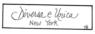 DIVERSA E UNICA NEW YORK