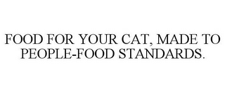 FOOD FOR YOUR CAT, MADE TO PEOPLE-FOOD STANDARDS.