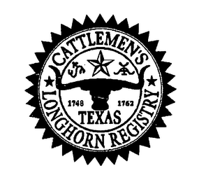 CATTLEMEN'S TEXAS LONGHORN REGISTRY 1748 1762