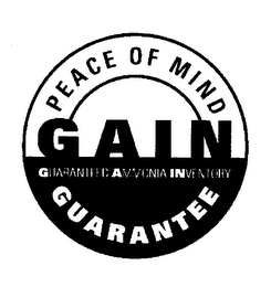 PEACE OF MIND GAIN GUARANTEED AMMONIA INVENTORY GUARANTEE