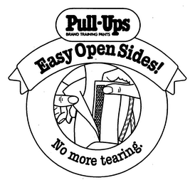 PULL-UPS BRAND TRAINING PANTS EASY OPEN SIDES! NO MORE TEARING.