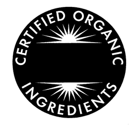 CERTIFIED ORGANIC INGREDIENTS