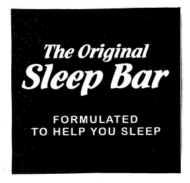 THE ORIGINAL SLEEP BAR FORMULATED TO HELP YOU SLEEP