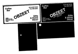 OBZEET COFFEE BAR GIFTS & HOME DECOR OBZEET ZEVY KIRSHENBAUM PRESIDENT OBZ