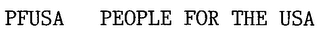PFUSA PEOPLE FOR THE USA