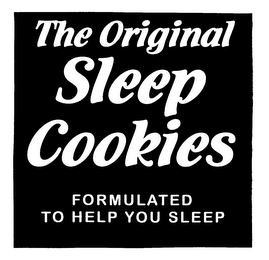 THE ORIGINAL SLEEP COOKIES FORMULATED TO HELP YOU SLEEP