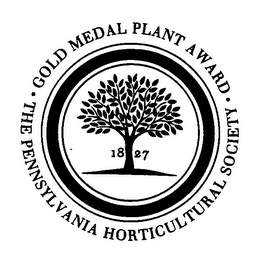 GOLD MEDAL PLANT AWARD THE PENNSYLVANIA HORTICULTURAL SOCIETY 1827