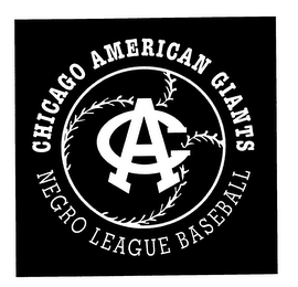 CA CHICAGO AMERICAN GIANTS NEGRO LEAGUE BASEBALL