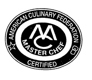 MC CERTIFIED MASTER CHEF AMERICAN CULINARY FEDERATION