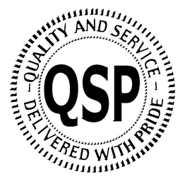 QSP QUALITY AND SERVICE DELIVERED WITH PRIDE