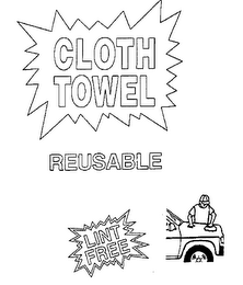 CLOTH TOWEL REUSABLE LINT FREE