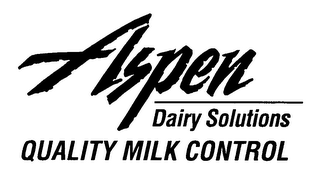 ASPEN DAIRY SOLUTIONS QUALITY MILK CONTROL