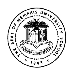 MUS THE SEAL OF MEMPHIS UNIVERSITY SCHOOL 1893 VERITAS HONORQUE