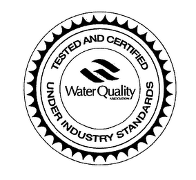 WATER QUALITY ASSOCIATION TESTED AND CERTIFIED UNDER INDUSTRY STANDARDS