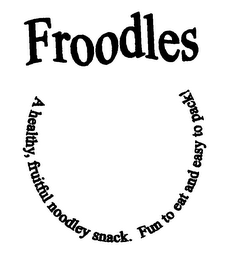 FROODLES A HEALTHY, FRUITFUL NOODLEY SNACK. FUN TO EAT AND EASY TO PACK!