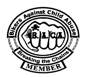 B.A.C.A. BIKERS AGAINST CHILD ABUSE BREAKING THE CHAINS MEMBER