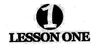 1 LESSON ONE