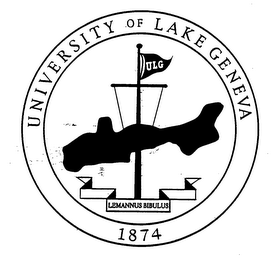 UNIVERSITY OF LAKE GENEVA 1874 LEMANNUS BIBULUS ULG