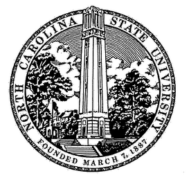 NORTH CAROLINA STATE UNIVERSITY FOUNDED MARCH 7, 1887