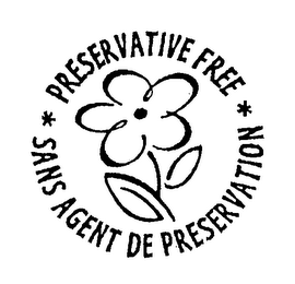 PRESERVATIVE FREE SANS AGENT DE PRESERVATION