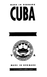 MADE IN DENMARK CUBA VODKA THE REVOLUTIONARY VODKA MADE IN DENMARK WWW.CUBAVODKA.COM
