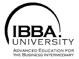 IBBA UNIVERSITY ADVANCED EDUCATION FOR THE BUSINESS INTERMEDIARY