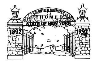 VOLUNTEER FIREMEN'S HOME STATE OF NEW YORK 1892 1992