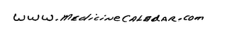 WWW.MEDICINECALEDAR.COM